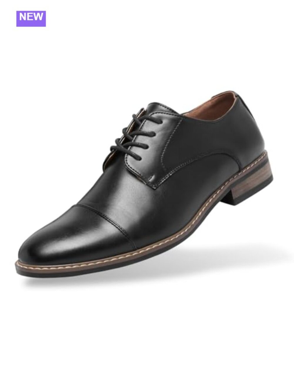 Men's Oxford Dress Shoes Cap Toe Lace Up Business Formal Vegan Comfortable